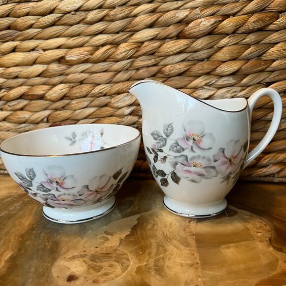Silver Rose Cream & Sugar - Picture 1 of 7